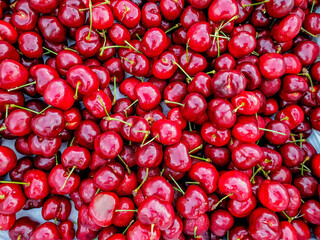 fresh red cherry for background