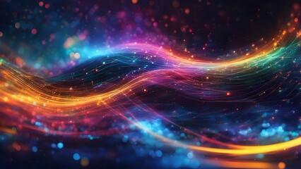 Obraz premium A colorful, swirling line of light and dark blue and purple colors