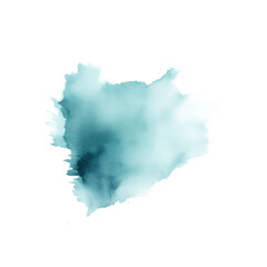Ink splash of cobalt color on a transparent background