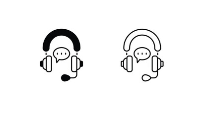 Customer Service icon design with white background stock illustration