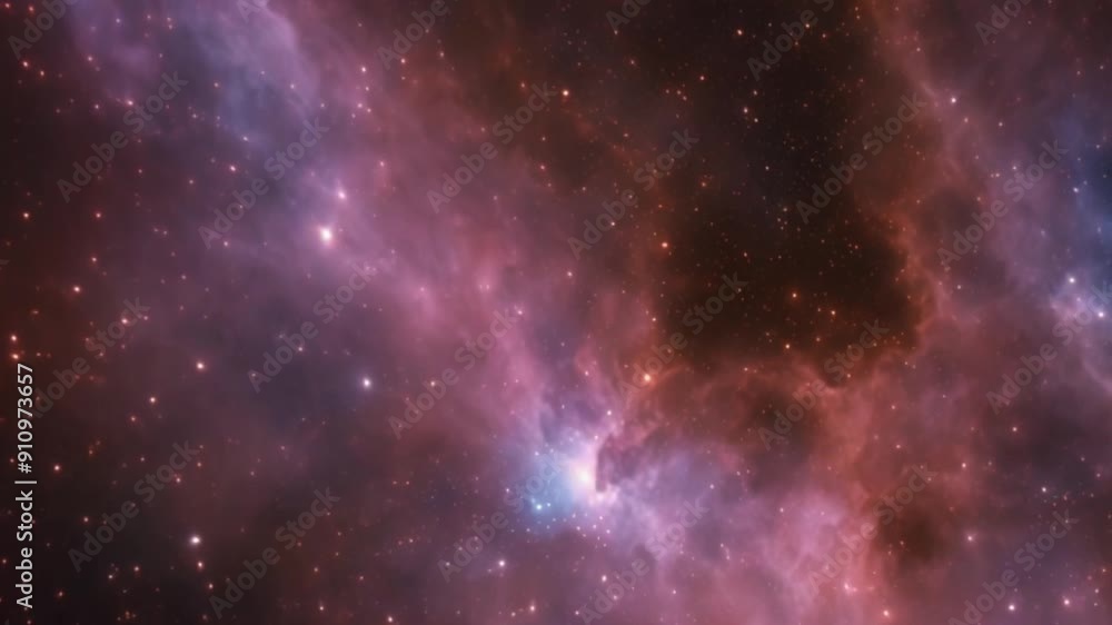 Wall mural nebula clouds floating and moving in space, beautiful nebula in space, space galaxy motion abstract 