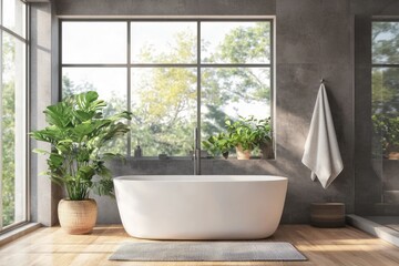 Luxurious Bathroom with Modern Amenities and Elegant Design