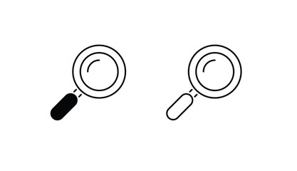 Search icon design with white background stock illustration