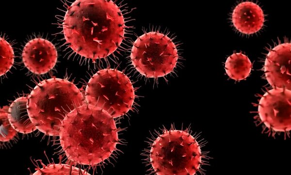 The spread of viruses from sputum or coughing and sneezing and the spread of the COVID-19 virus and the animation of the Hepatitis B virus