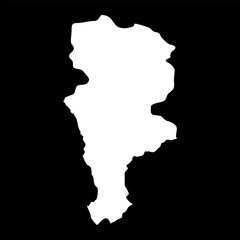 Prizren district map, administrative district of Serbia. Vector illustration.