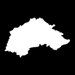 Jablanica district map, administrative district of Serbia. Vector illustration.