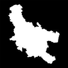 Nisava district map, administrative district of Serbia. Vector illustration.