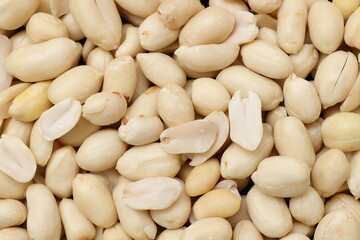 close up of a pile of peanuts