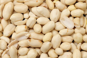 close up of a pile of peanuts