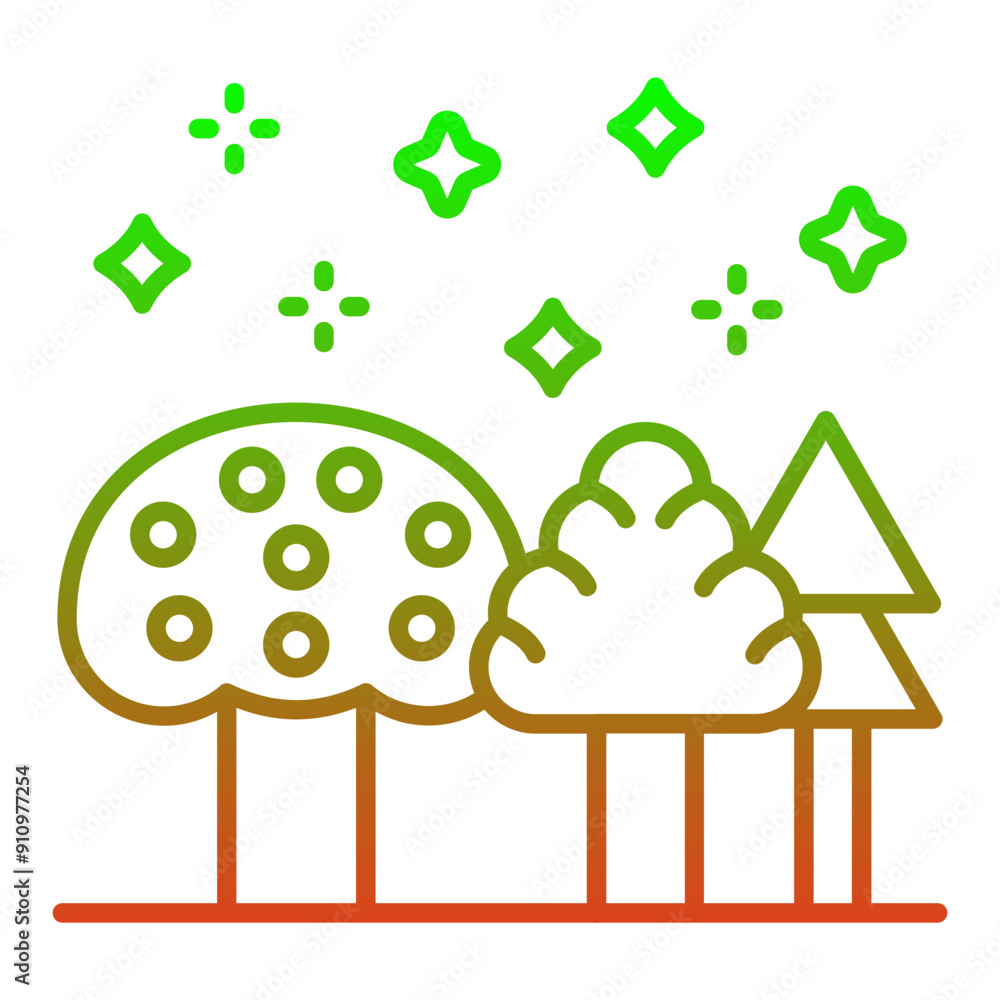 Sticker forest icon