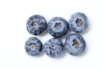 blueberries isolated on white