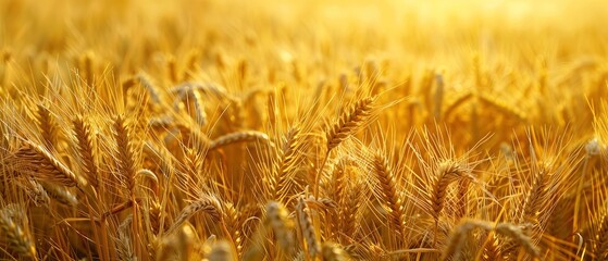 A golden wheat field stretches into the distance