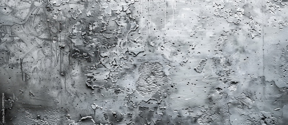 Poster concrete wall with intricate patterns on a grey textured backdrop creating an abstract copy space im