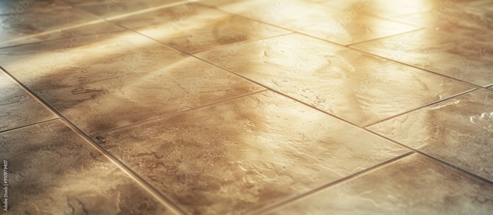 Aufkleber floor tiles in shades of beige and brown adding warmth and a neutral palette to the room excellent f