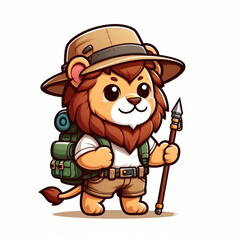 King lion in hiking