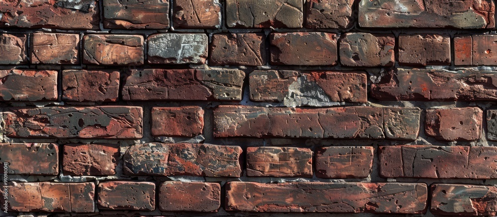 Poster free brick wall texture with copy space image for product or ad wording design
