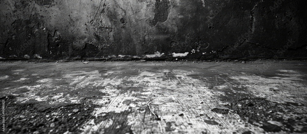 Aufkleber vintage abstract texture background on a black and white concrete floor with copy space image