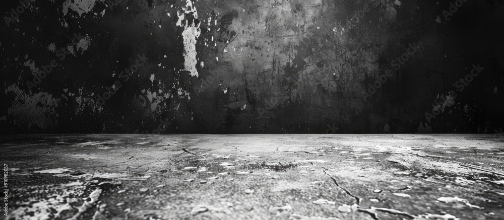 Aufkleber vintage abstract texture background on a black and white concrete floor with copy space image