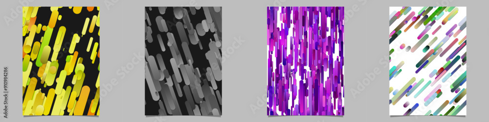 Poster gradient stripe brochure background collection