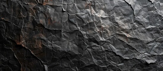 Background with a grungy texture created by crumpled black paper ideal for adding text or images featuring ample copy space image