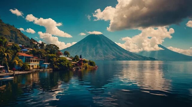 Amazing Lake Atitlan Guatemala panorama

