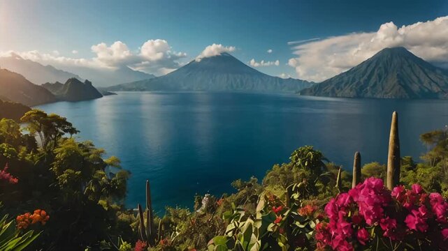 Amazing Lake Atitlan Guatemala panorama

