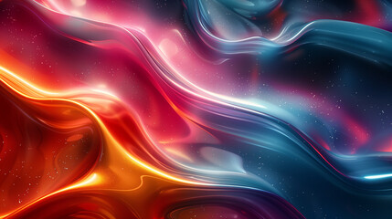 vibrant flowing liquid patterns with swirling colors and a metallic sheen, creating a mesmerizing abstract design