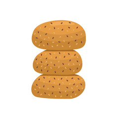 Flat Simple Illustration Of Bread