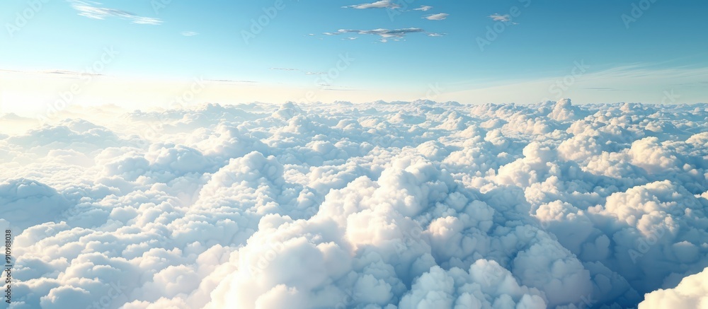 Aufkleber clouds fill the sky in the copy space image