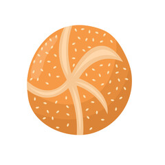 Flat Simple Illustration Of Bread