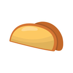 Flat Simple Illustration Of Bread