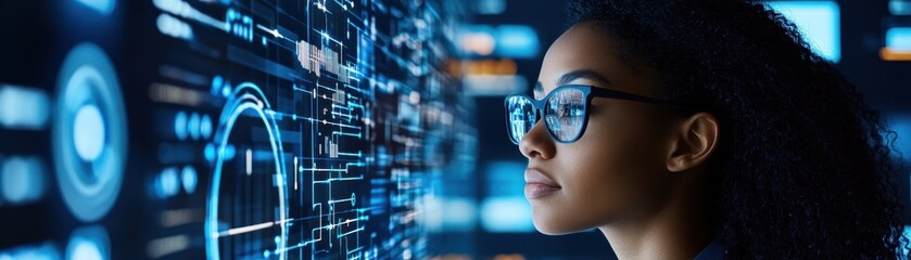 Futuristic Predictive AI Technology Revolutionizing Advanced Analysis in Modern Workspaces