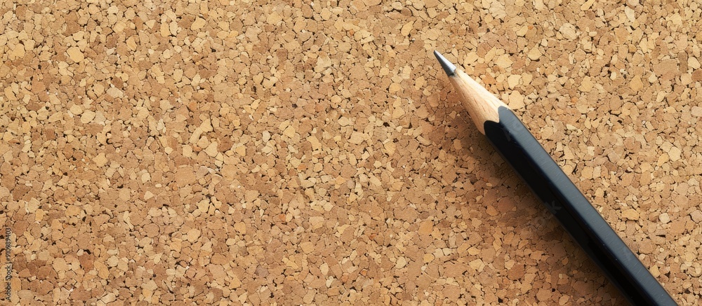 Poster writing a post on a corkboard background with copy space image