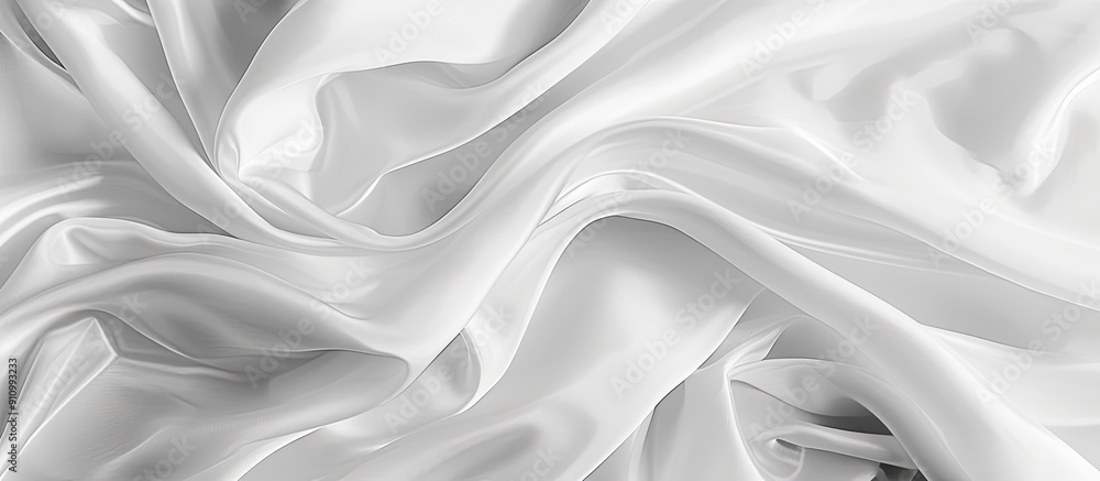 Leinwandbilder soft waves and wrinkles on a white fabric create an abstract background with intricate patterns idea