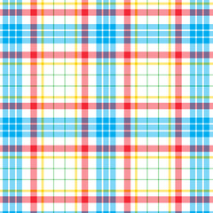 Plaid check seamless blue pattern. Crossed lines grid vichy gingham repeat print check background. Tartan plaid design for decorative, wallpaper, shirts, clothing, tablecloths wrapping, textile
