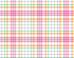 Plaid check seamless pattern. Crossed lines grid vichy gingham repeat orange pink print, check background. Tartan plaid design for decorative, wallpaper, shirt, clothing, tablecloths wrapping, textile