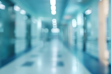 blurred hospital hallway background