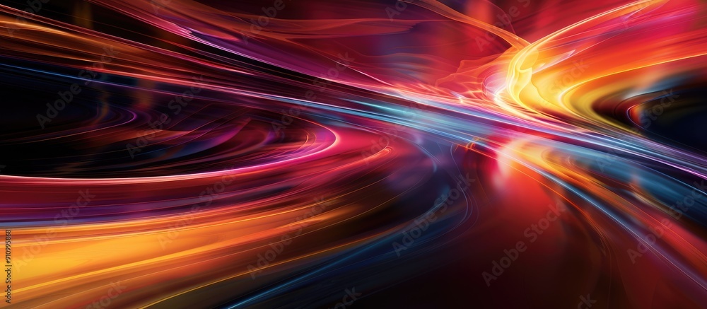 Poster Abstract background created through a long light exposure ideal for use as a copy space image