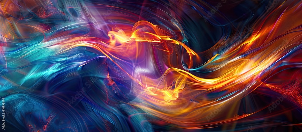 Poster Abstract background created through a long light exposure ideal for use as a copy space image