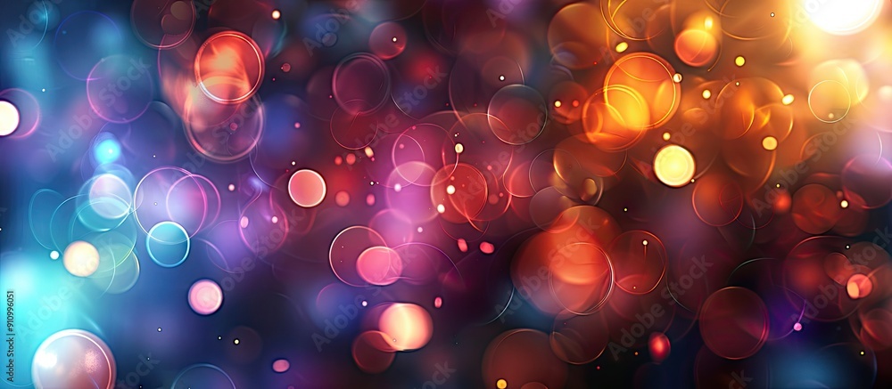 Poster Background featuring an abstract pattern of out of focus lights with ample copy space image