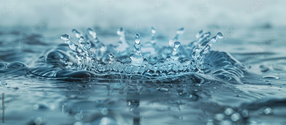 Poster nature s creation of an icy crown with a beautiful copy space image