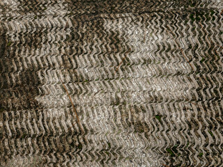 a pattern formed for concrete car parking areas that are commonly found in homes