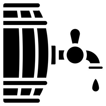 black barrel with tap and drop clip art preview