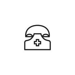 Emergency call filled outline icon, medicine and healthcare, medical support sign. Editable icon.