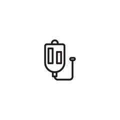 Blood Transfusion Bag Icon Perfect for Medical and Hospital Use. Editable icon.