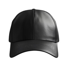 Black baseball cap mockup front view clip art