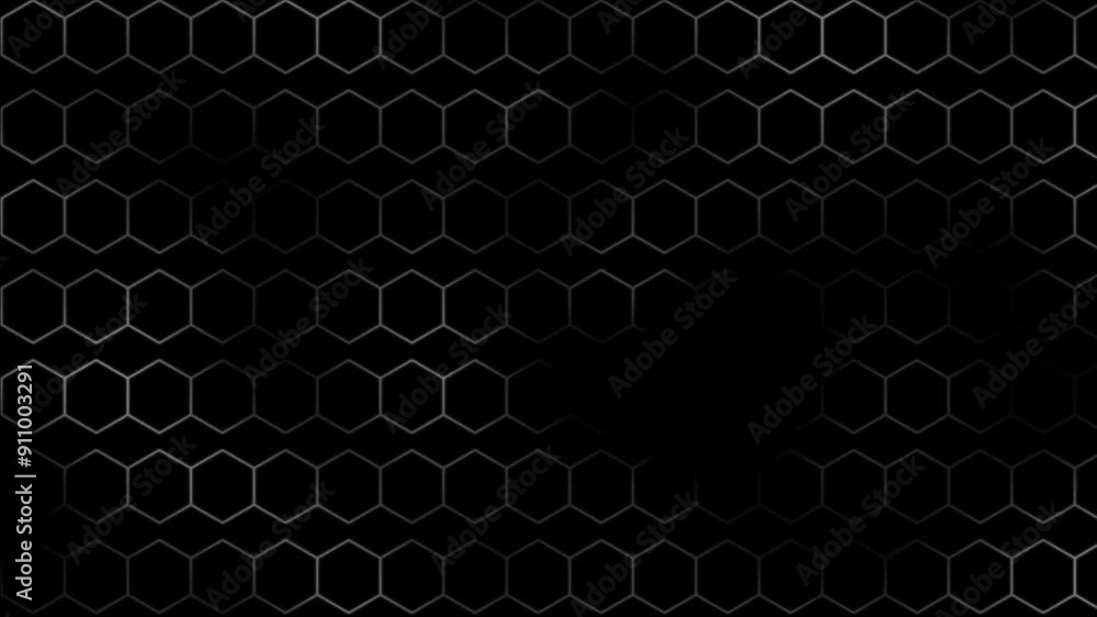 Poster abstract futuristic hexagons surface pattern, abstract glowing sci-fi background.