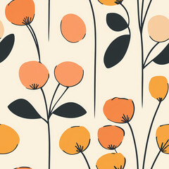 Abstract Floral seamless pattern