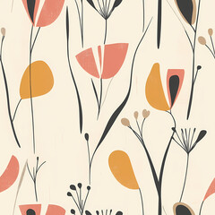 Abstract Floral seamless pattern