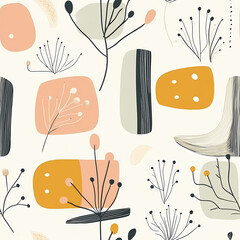 Abstract Floral seamless pattern